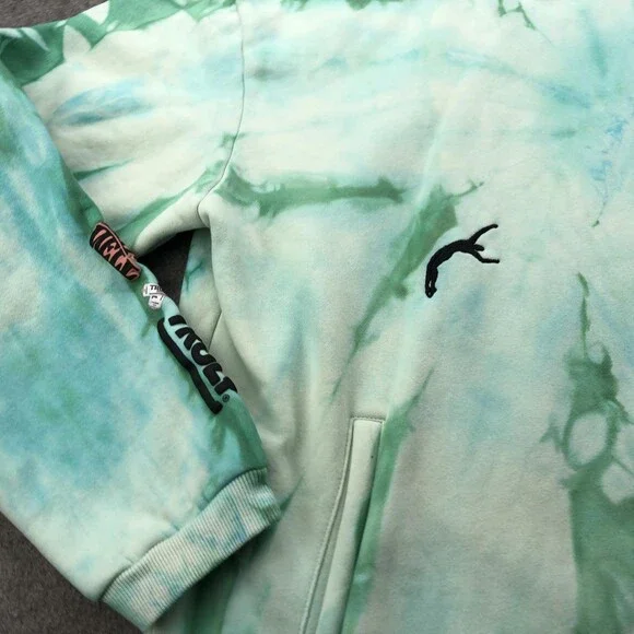 Mr Eatwell x Truly Hoodie Mens XL Tie Dye Pullover Embroidered Rose Can Drink